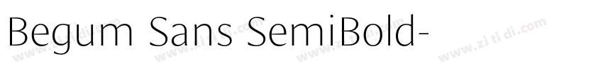Begum Sans SemiBold字体转换